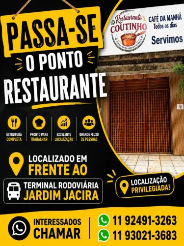 Passo o ponto do Restaurante