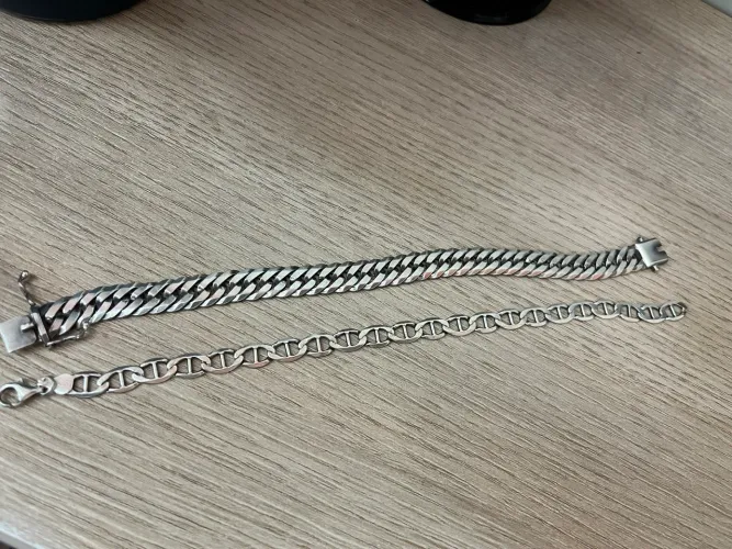 2 Pulseiras Prata 925