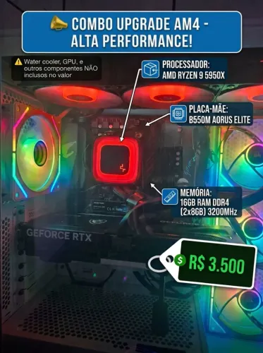 Kit Upgrade AM4 - Ryzen 9 5950X + B550M Aorus Elite + 16GB RAM