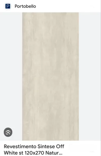 PORTOBELLO Lastra SÍNTESE OFF WHITE 1,20 X 2,70 m, Natural