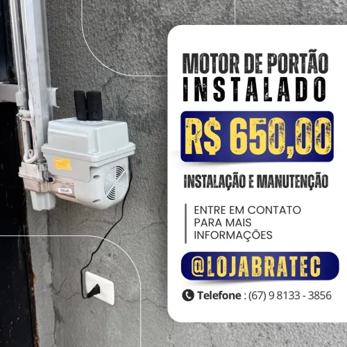 Motor de portão eletrônico de 8 segundos (instalado)
