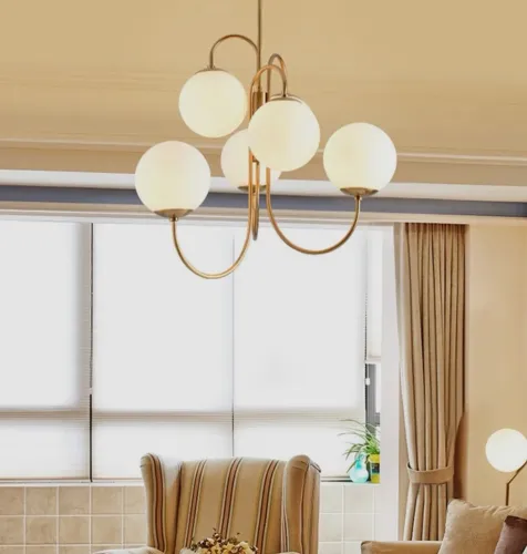Lustre Globo de vidro contemporâneo 