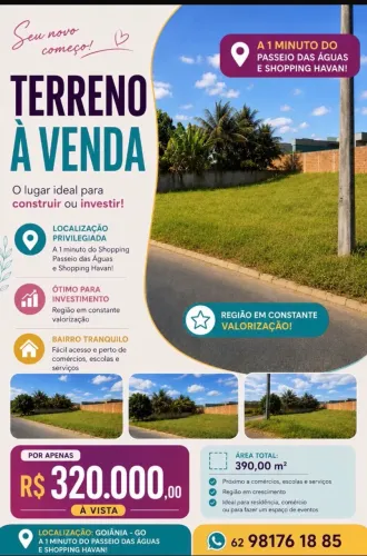 Lote 390 mt2 próximo ao shopping passeio das Águas