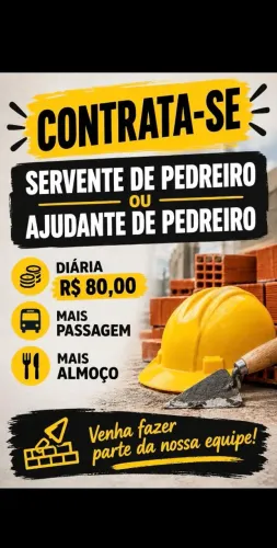 Contrato servente de pedreiro