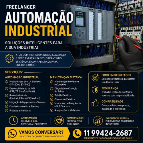 Automação Industrial | Programação CLP Siemens, IHM, Start-up e Manutenção