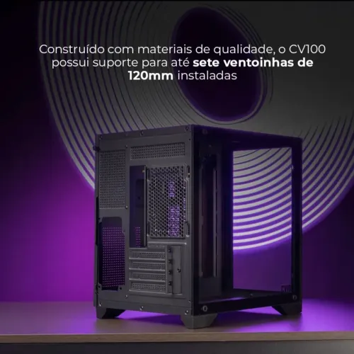 Gabinete Gamer Aquário Cv 100 Novo Lacrado