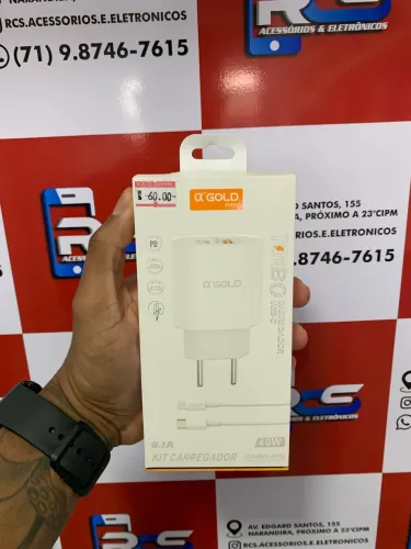 Kit Carregador + Cabo 40w 9.1A Turbo Iphone