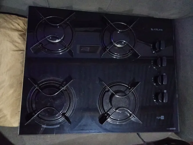 Vendo Cooktop 4 bocas Atlas AgileUp com mesa de vidro temperado, mega chama