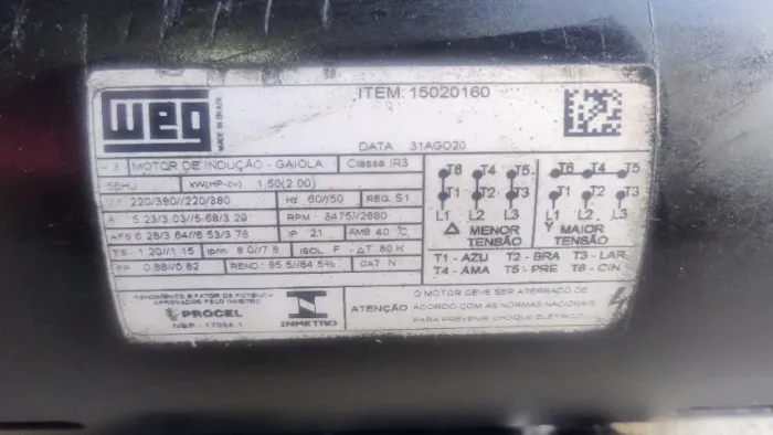 motor 1,5HP (2cv)