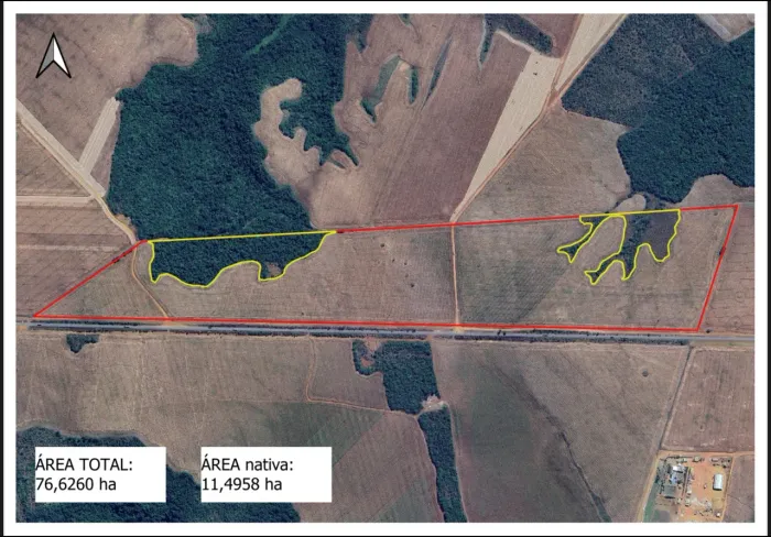 OPORTUNIDADE-Área rural de 76,63 hectares, a 20 km de Palmas
