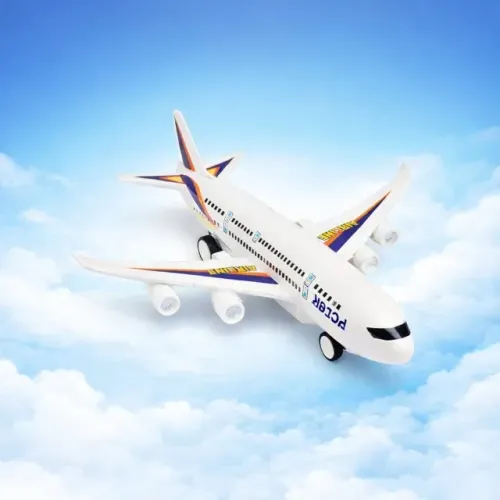 Brinquedo Infantil Mini Avião Movido a Fricção 13,5cm Leve Puxa e anda sozinho com rodas.