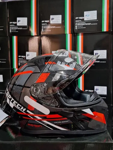 Capacete Moto Gp Tech Sense Preto Vermelho