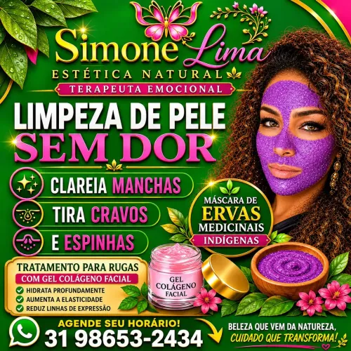 Limpeza de pele sem dor clareia manchas tira cravos e espinhas estética 100% natural
