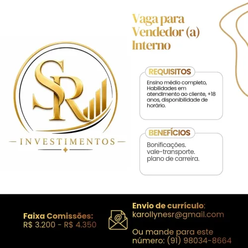 OPORTUNIDADE DE EMPREGO 
