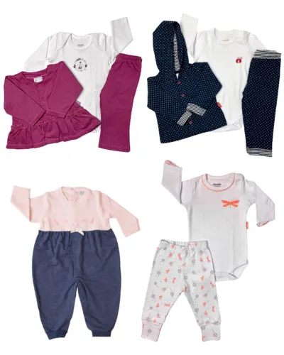 Lote roupas NOVAS de inverno para bebê menina de 7 à 10 meses