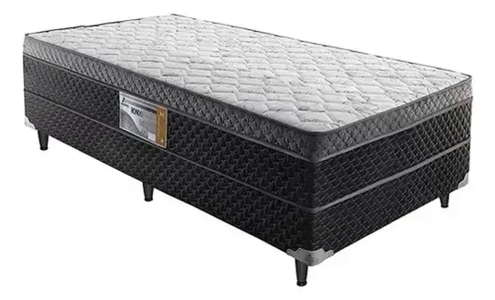Cama Box Solteiro D33 Rondomoveis Cinza - Entrega Rápida!