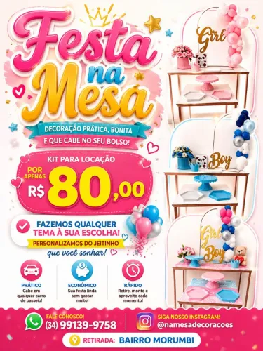 Kit de festa na Mesa