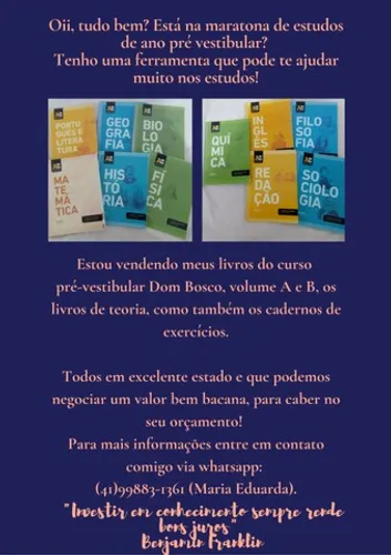 Livros do Cursinho Dom Bosco - Método AZ