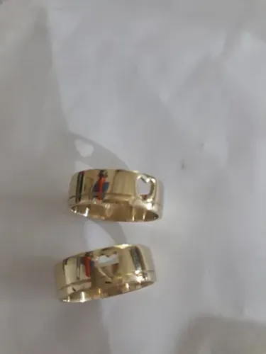 Par aliança moeda noivado ou casamento