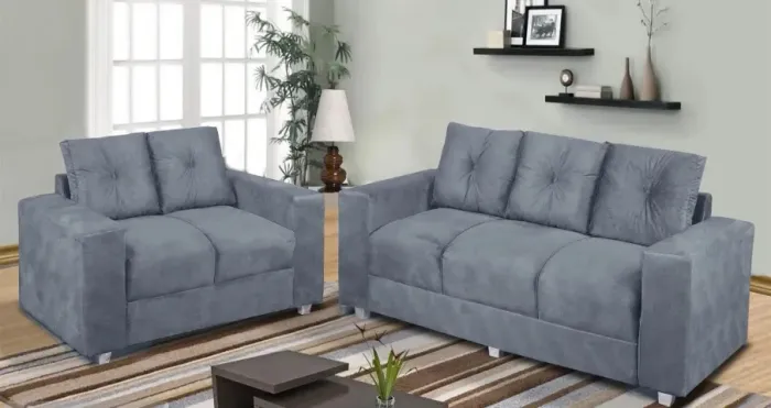 Conjunto Sofá 3x2 Lugares Encosto Almofadas Soltas. São Produtos Novos Direto da Fábrica!