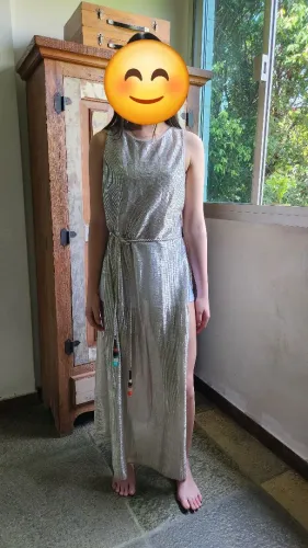 Vestido "Fantasia Egípcia" - P - MEDIDAS em Informações Adicionais