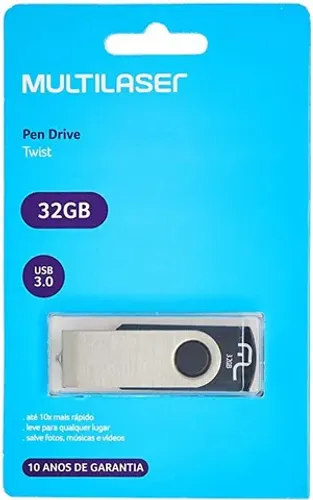 Multilaser Twist PD589 Pendrive preto 32gb