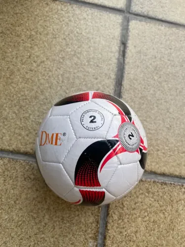 Bola de futebol tamanho 2, futebol infantil seguro PVC branca, para ensino de crianças