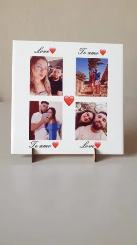 Quadros de azulejo personalizado com fotos casal cerâmica