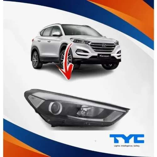 Farol Principal Direito Hyundai Tucson Elétrico H7/H7 Marca Tyc 2016 Até 2021 Cód: 20-F307