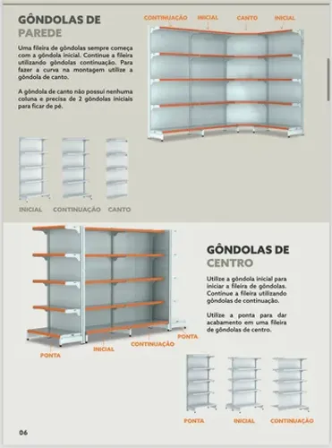 Gôndolas 12x sem juros pronta entrega 