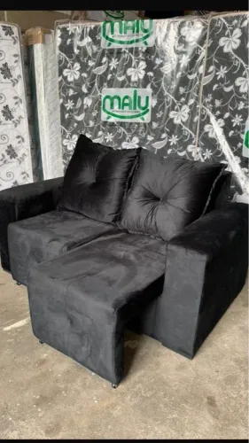 Sofá retrátil preto 880