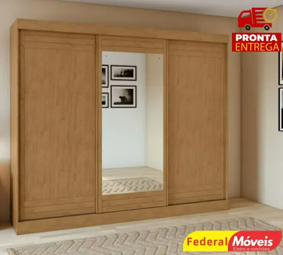 Guarda Roupa 3 Portas e 6 Gavetas Novo Pronta Entrega