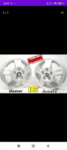 Roda aro 16 Renault Master prata de liga 5 furos jogo 