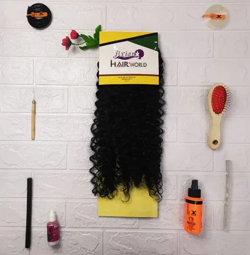 Cabelo Cacheado Organico 120g 55cm Em Tela Jixian Hair World - Cor. (1)