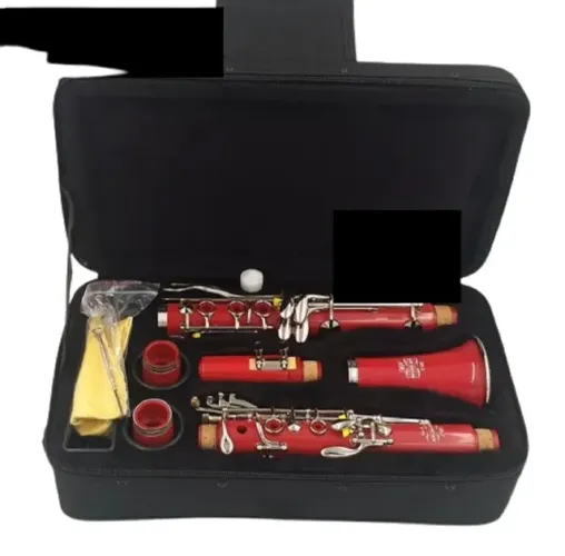 clarinete 17ch luthieria moresky sib-mol vermelho luxo palhetas acessorios estojo térmico 