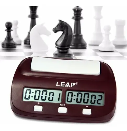 Relogio Marcador De Jogo Xadrez Leap Pq99075 Digital Promoçã