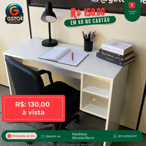 Escrivaninha com suporte lateral (nova) Preço de fabrica