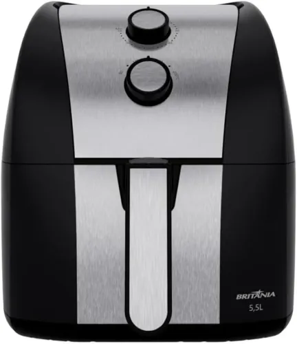 Air Fryer Britânia BFR51 Jumbo 5,5L, 1500W, Antiaderente Gold, preto - 110V (NOVO)