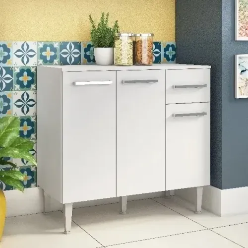 Balcão de Cozinha 1,05m Mircolar - Já Entrega e Monta