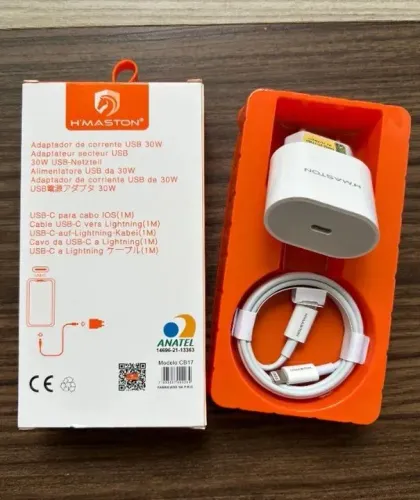 Carregador 30W USB-C H'MASTON com Cabo Lightning