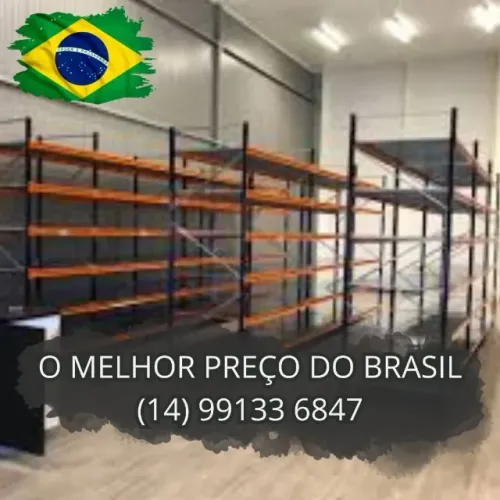 Mini porta palete estrutura de aço p/ loja