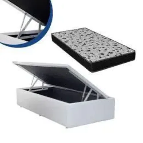 Cama Box com Baú e Colchão  - Conforto e Organização