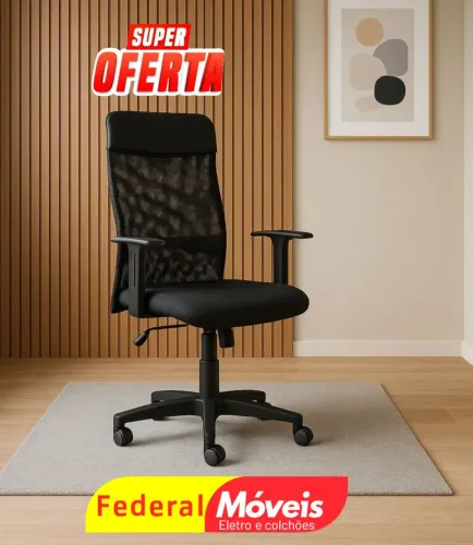 Cadeira Giratória Presidente Brizza sem apoio de cabeça - Design moderno e funcional!