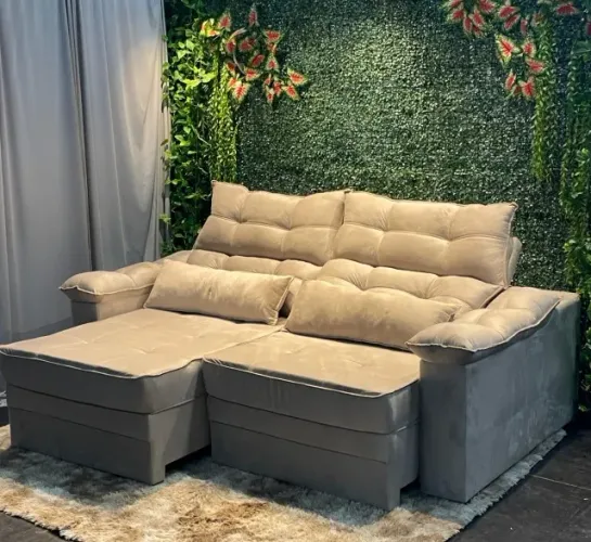 Sofá Retrátil e Reclinável 2,00m Novo fazemos entrega