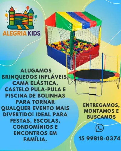 Aluguel Cama elastica piscina de bolinha- Alegria Kids