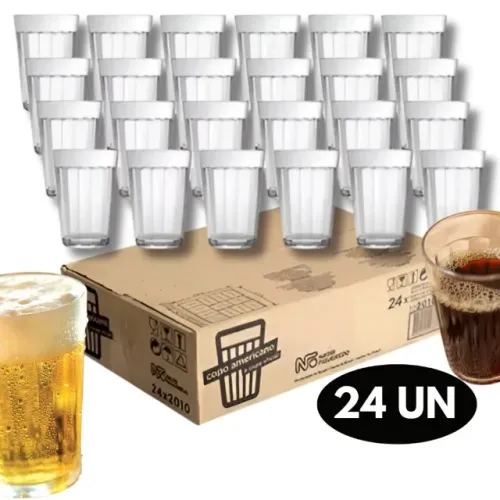 Copo Americano Caixa c/ 24 unidades Multiuso Lagoinha Tradicional Versátil Café Água 