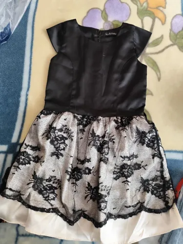 Vestido de festa infantil tamanho 8 a 10 com renda vic & vicky