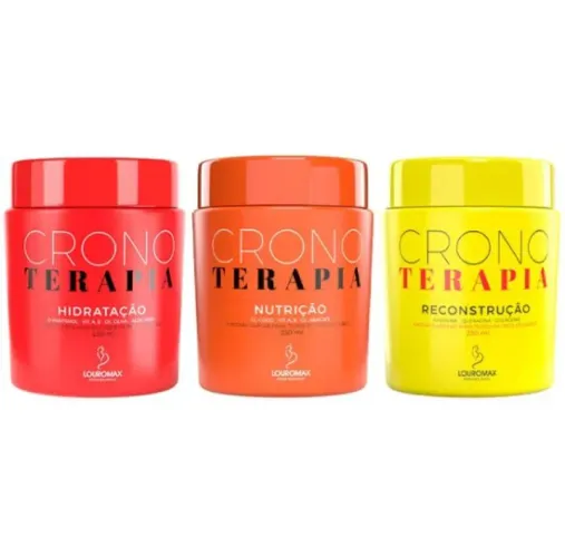 Kit Cronograma Capilar Cronoterapia Completo - Reconstrução, Nutrição e Hidratação