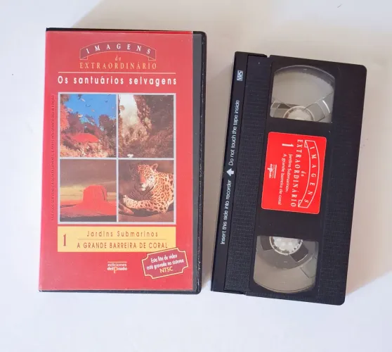 fita vhs imagens do extraordinário os santuários selvagens