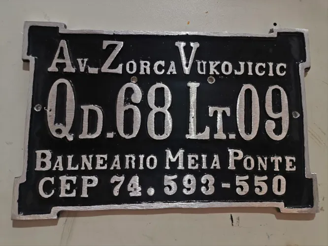 Placa de endereço 